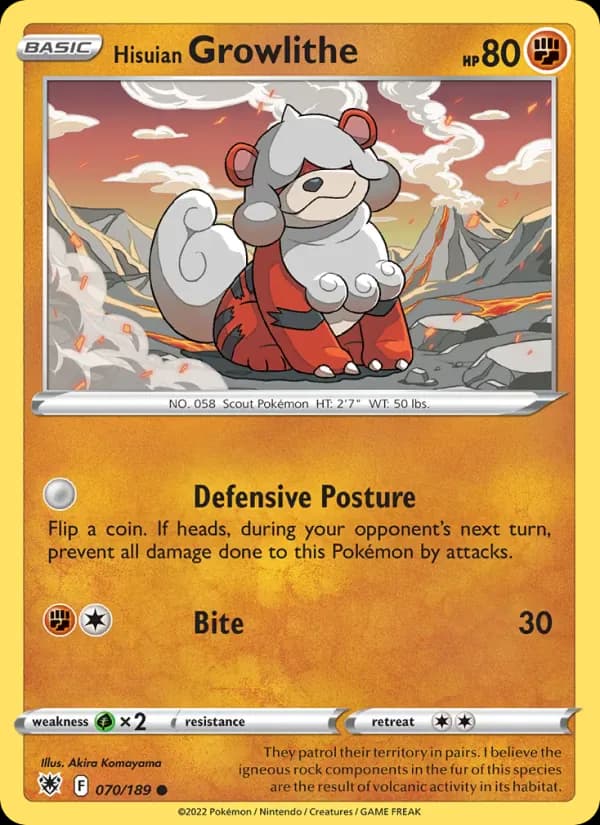 Hisuian Growlithe 070/189 from Astral Radiance
