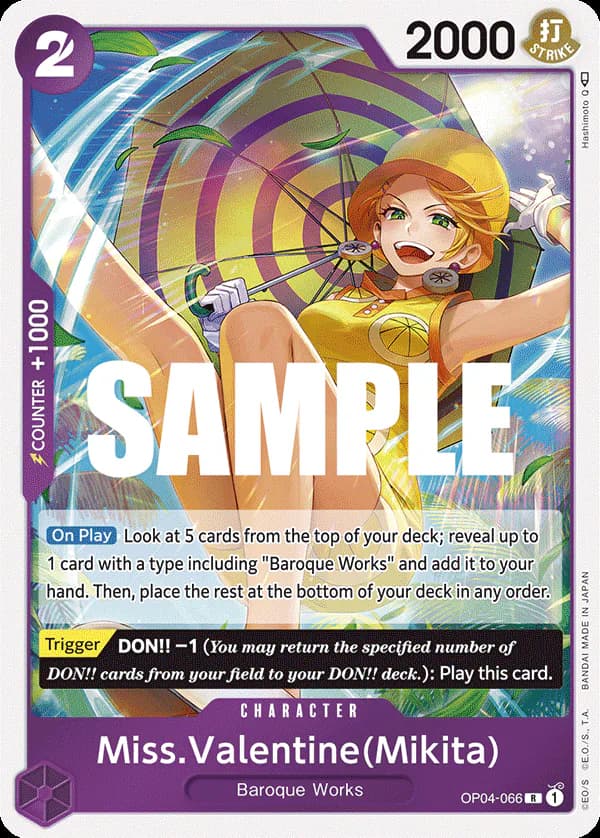 Miss.Valentine(Mikita) OP04-066 Standard printing
