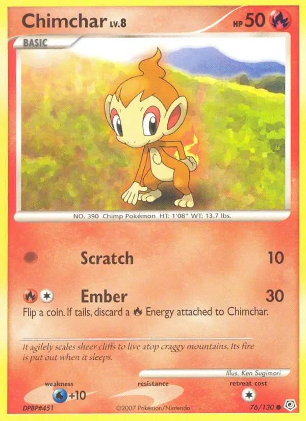 Chimchar 76/130 from Diamond & Pearl