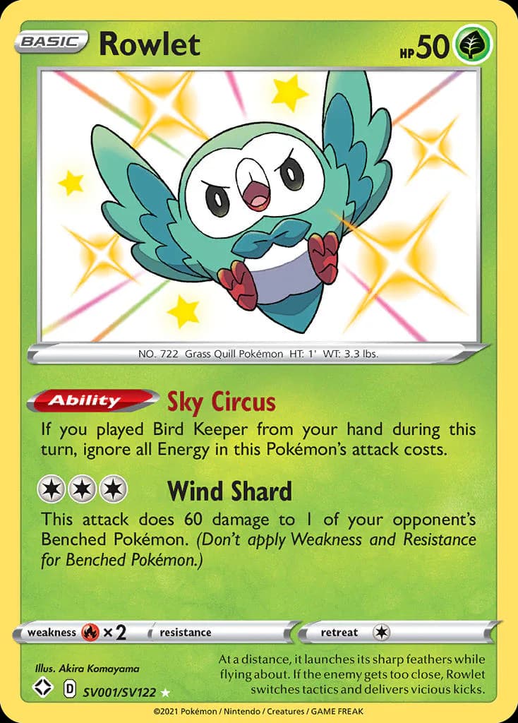 Rowlet SV001/SV122 from Shining Fates