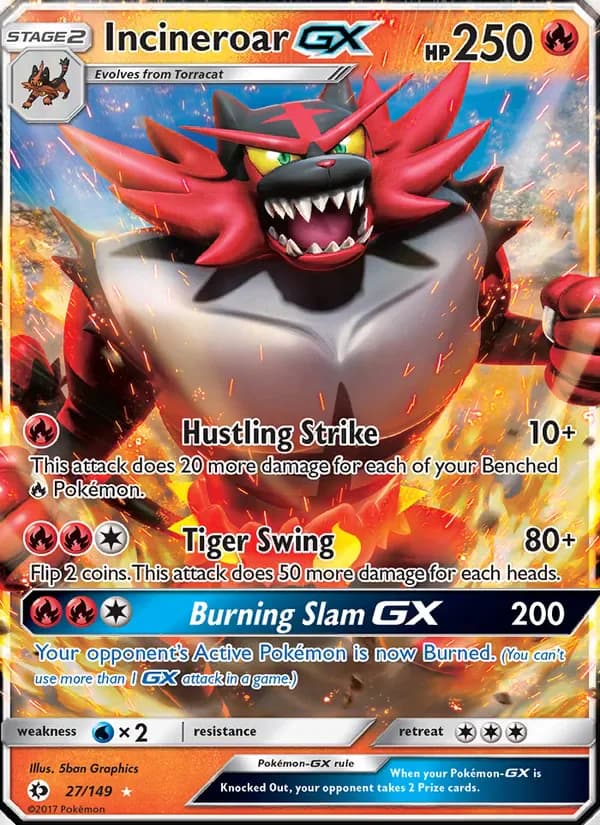 Incineroar GX 27/149 from Sun & Moon Base Set