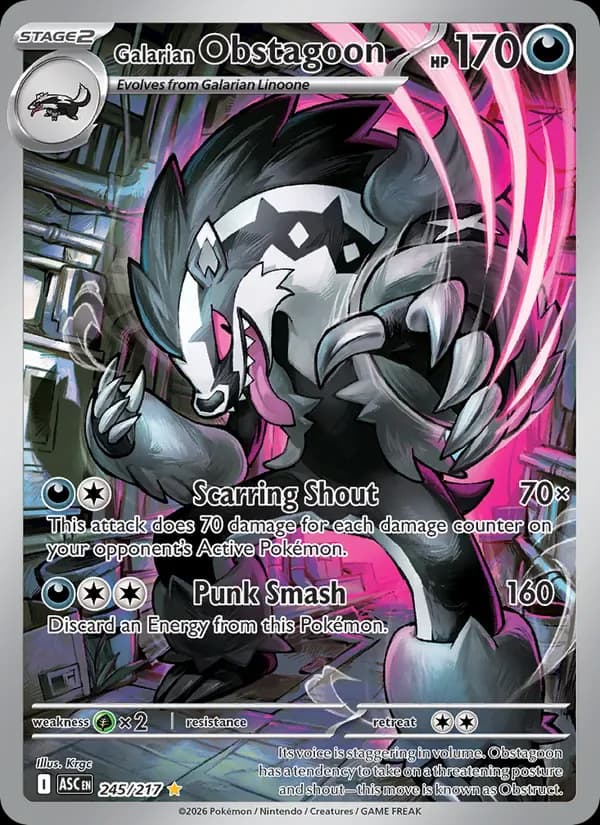 Galarian Obstagoon 245/217 from Ascended Heroes