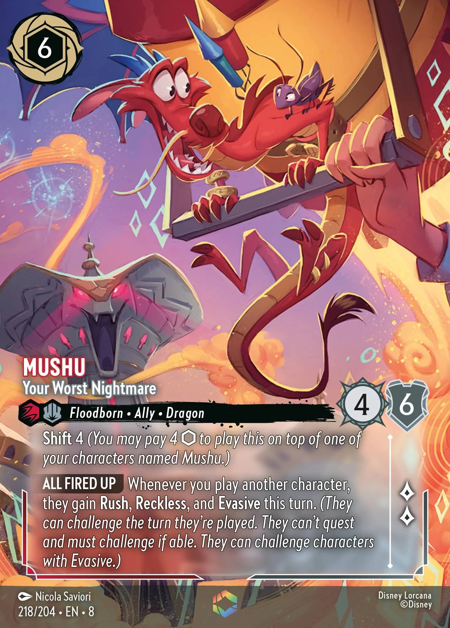 Mushu - Your Worst Nightmare 218/204 from Reign of Jafar