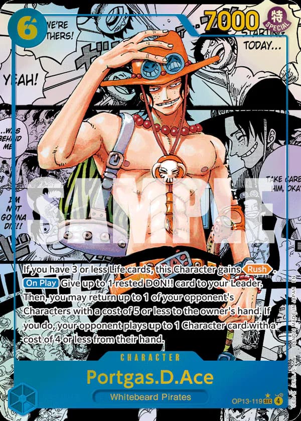 Portgas.D.Ace OP13-119 Official alternate printing 2
