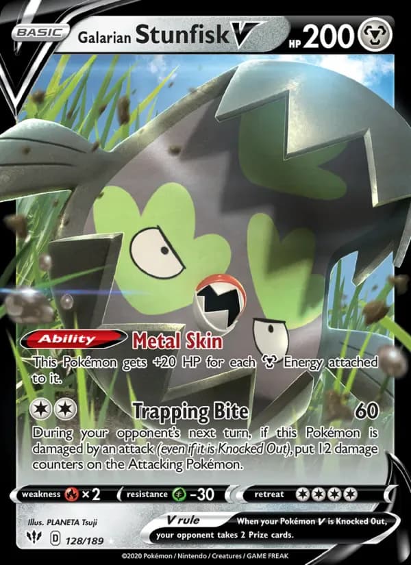 Galarian Stunfisk V 128/189 from Darkness Ablaze