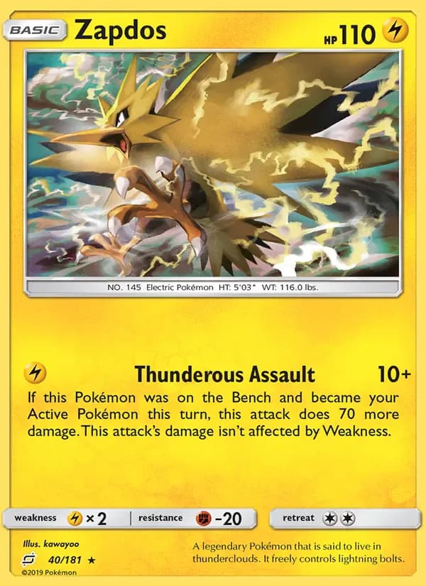 Zapdos 40/181 from Team Up