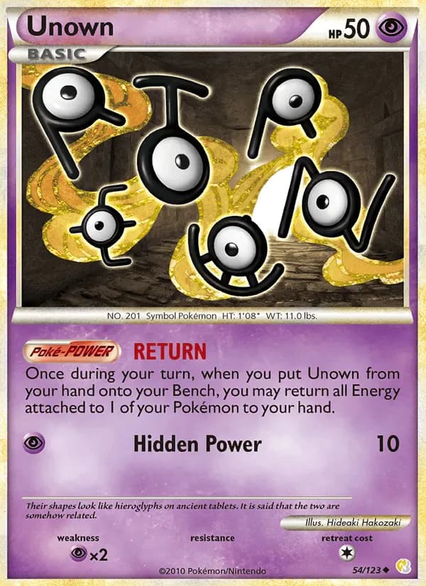 Unown 54/123 from HeartGold & SoulSilver