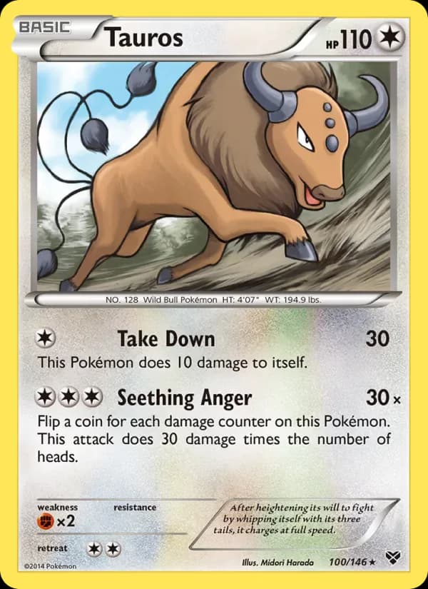 Tauros 100/146 from XY Base Set