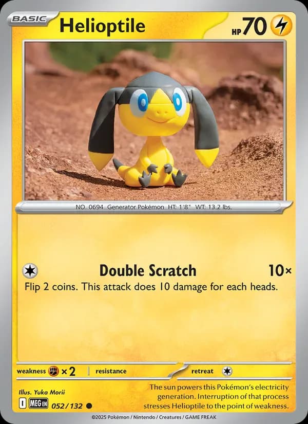 Helioptile 052/132 from Mega Evolution