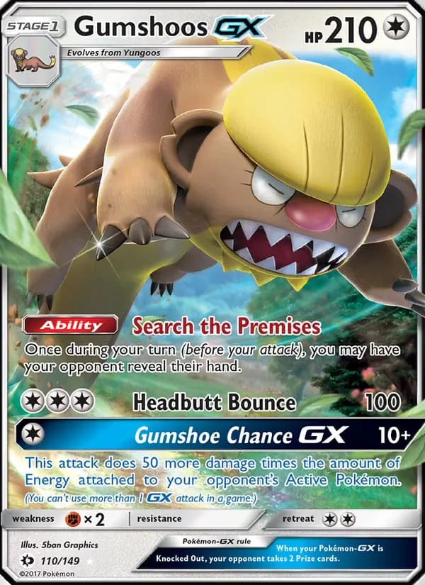 Gumshoos GX 110/149 from Sun & Moon Base Set