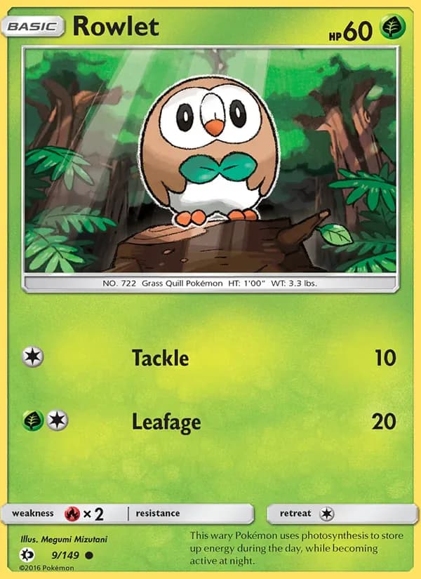 Rowlet 9/149 from Sun & Moon Base Set