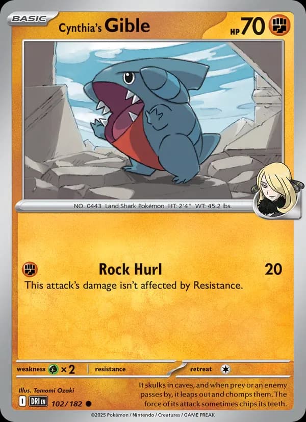 Cynthia's Gible 102/182 from Destined Rivals