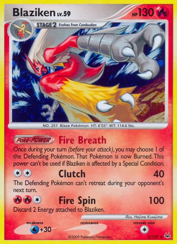Blaziken 3/127 from Platinum