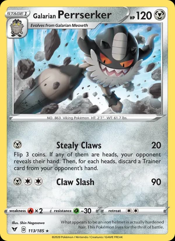 Galarian Perrserker 113/185 from Vivid Voltage
