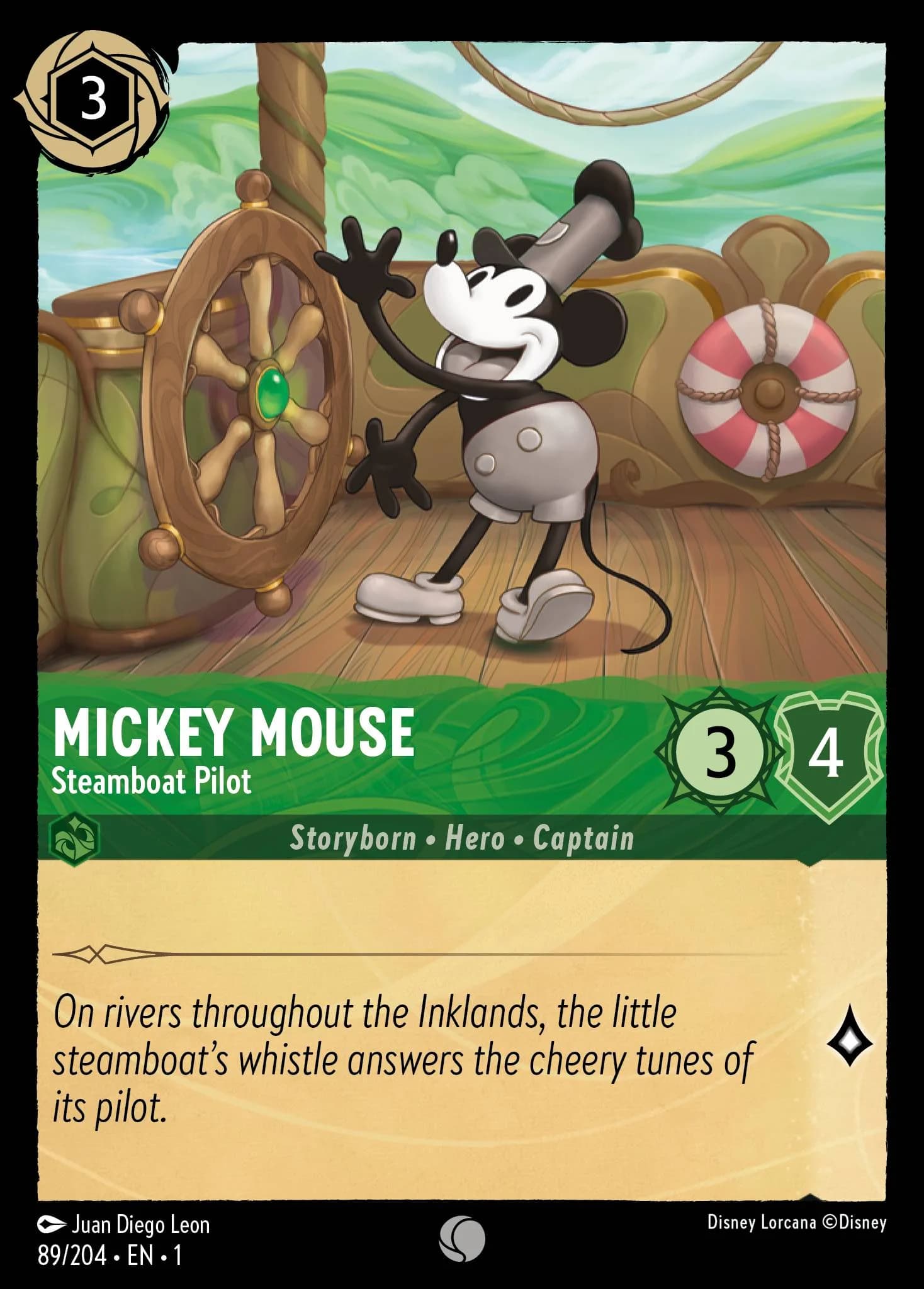 Mickey Mouse - Steamboat Pilot 89/204 from The First Chapter