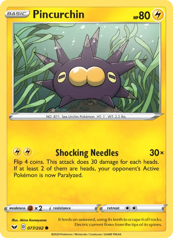 Pincurchin 77/202 from Sword & Shield