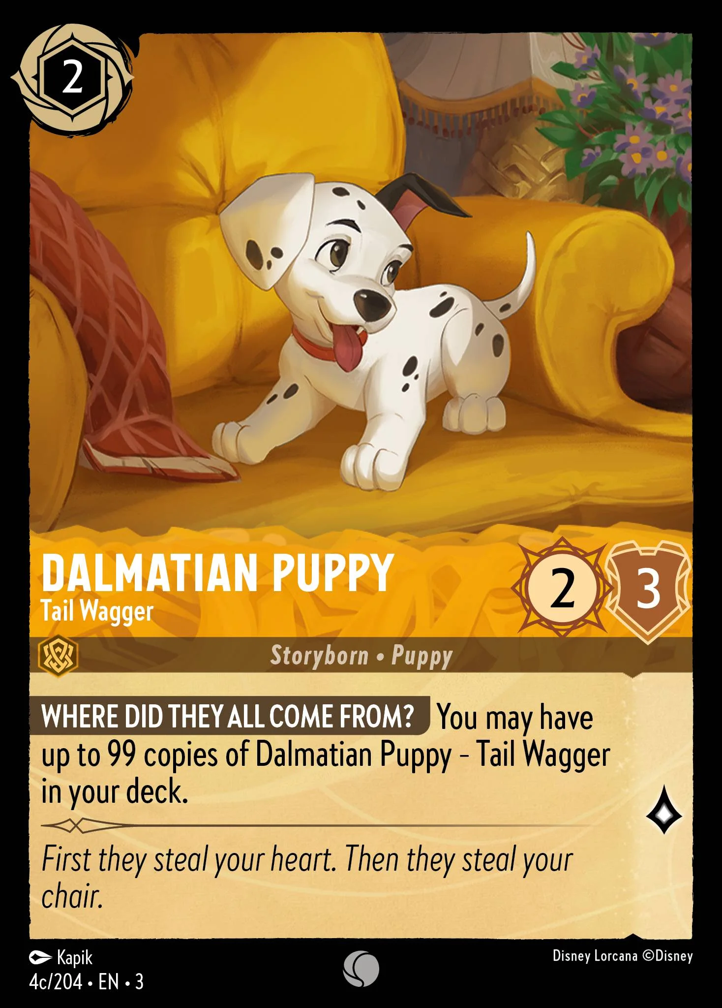 Dalmatian Puppy - Tail Wagger 4c/204 from Into the Inklands