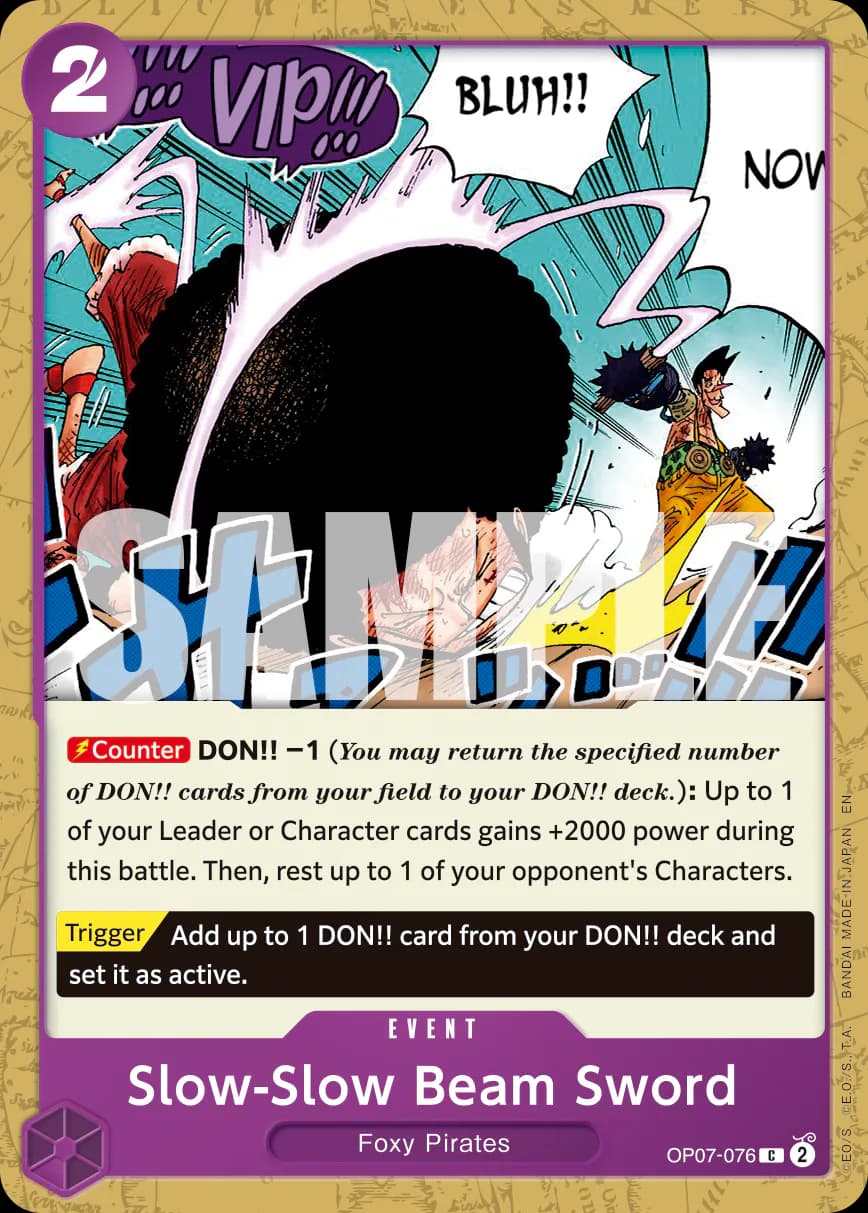 Slow-Slow Beam Sword OP07-076 Official alternate printing r1