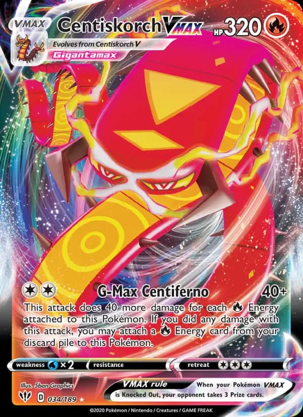 Centiskorch VMAX 34/189 from Darkness Ablaze