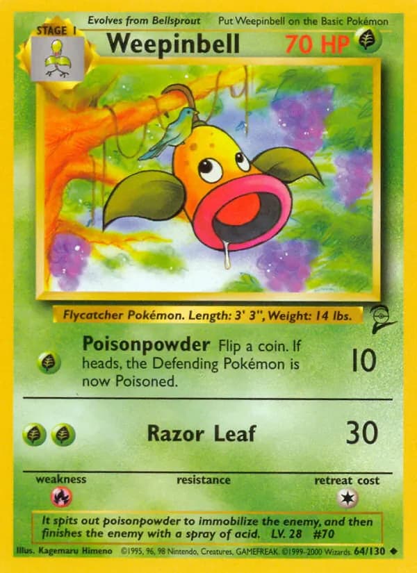 Weepinbell 64/130 from Base Set 2