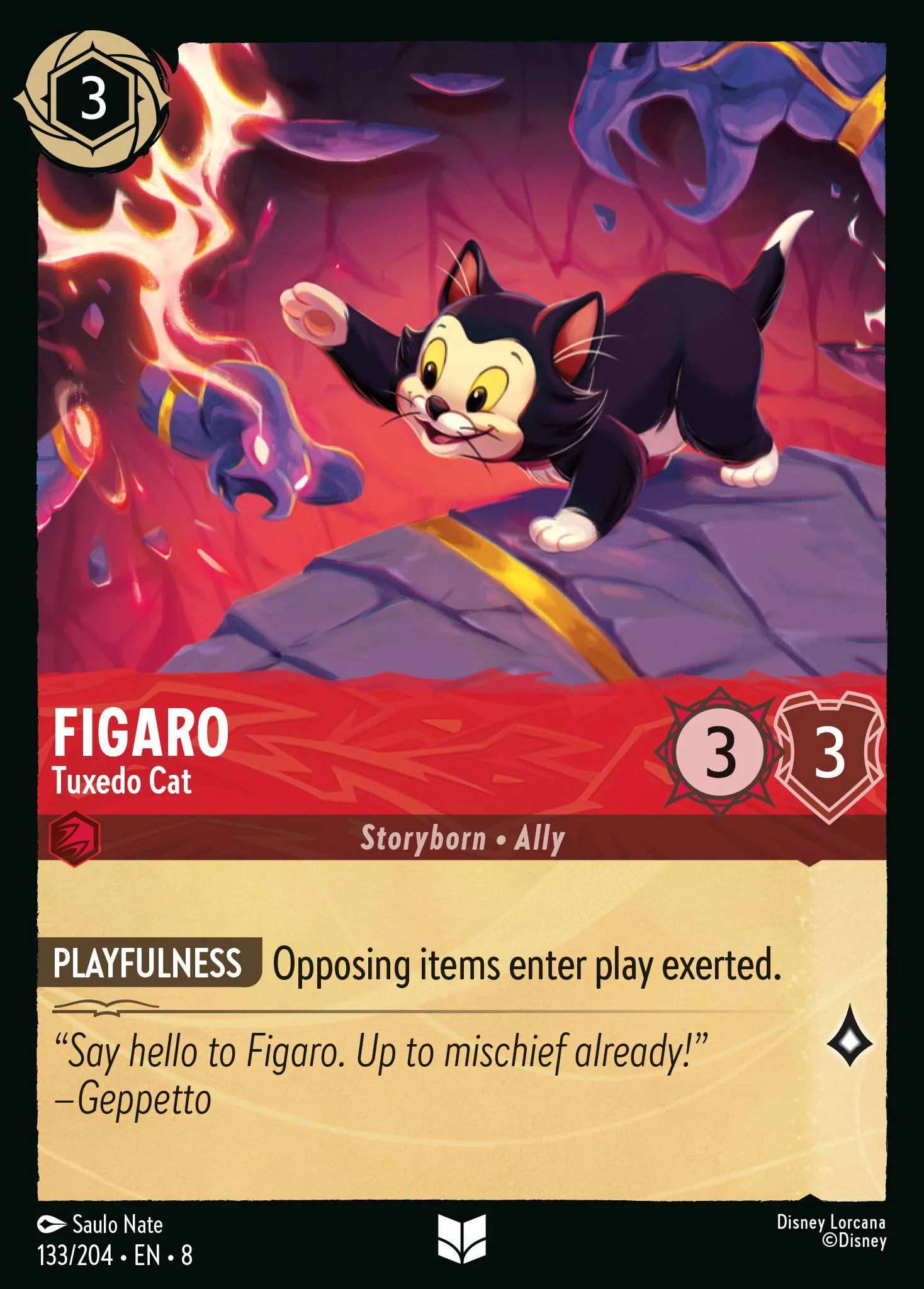Figaro - Tuxedo Cat 133/204 from Reign of Jafar