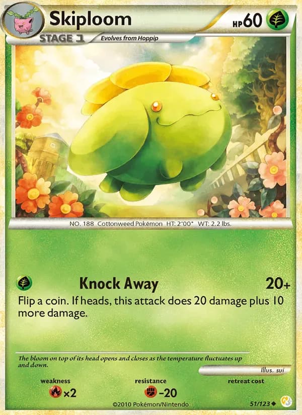Skiploom 51/123 from HeartGold & SoulSilver