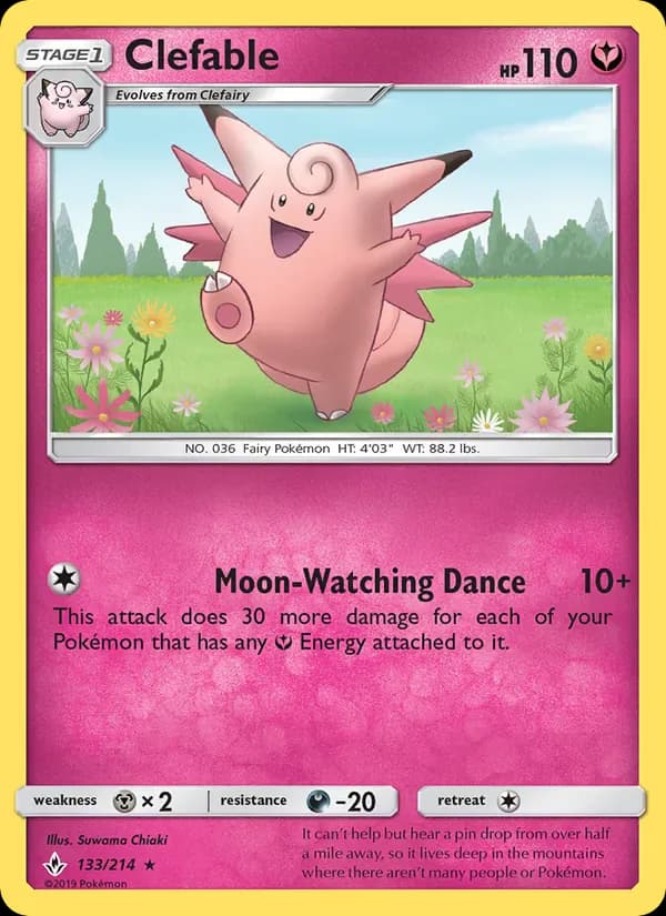 Clefable 133/214 from Unbroken Bonds