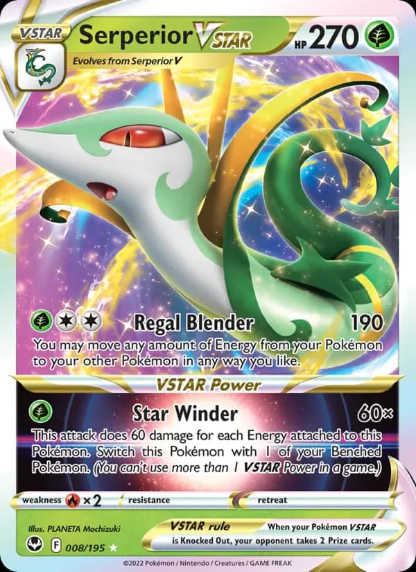 Serperior VSTAR 008/195 from Silver Tempest