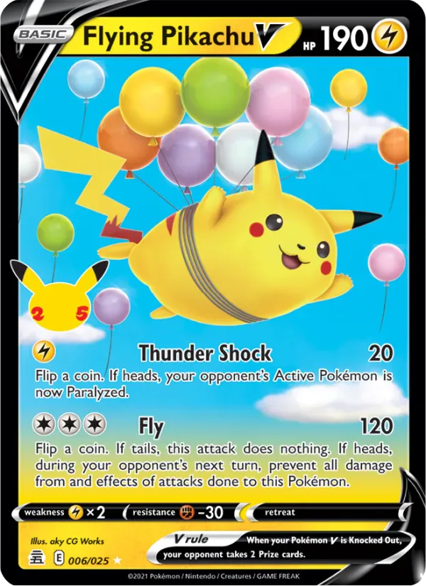 Flying Pikachu V 6/25 from Celebrations
