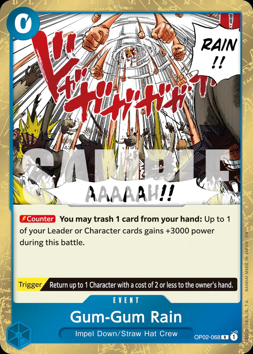Gum-Gum Rain OP02-068 Official alternate printing r1
