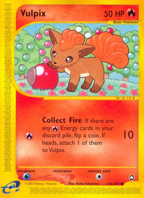 Vulpix 116/147 from Aquapolis