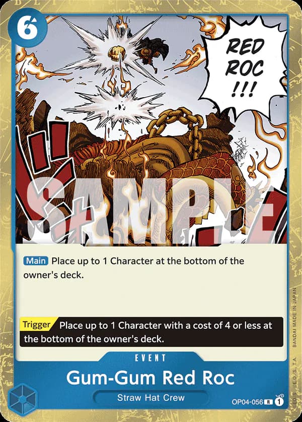 Gum-Gum Red Roc OP04-056 Official alternate printing 2