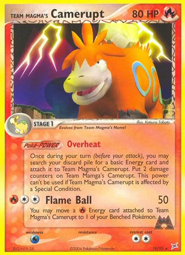 Team Magma's Camerupt 19/95 from EX Team Magma vs Team Aqua