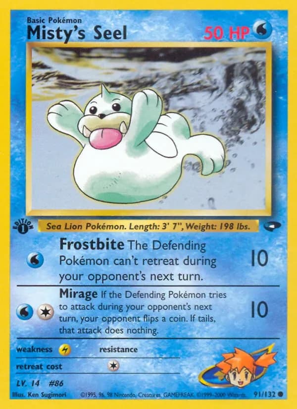 Misty's Seel 91/132 from Gym Challenge
