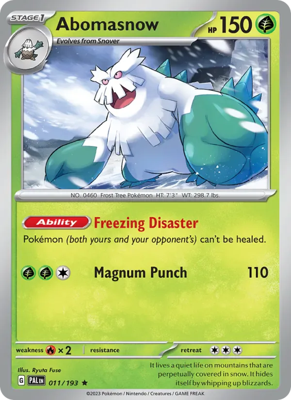 Abomasnow 011/193 from Paldea Evolved