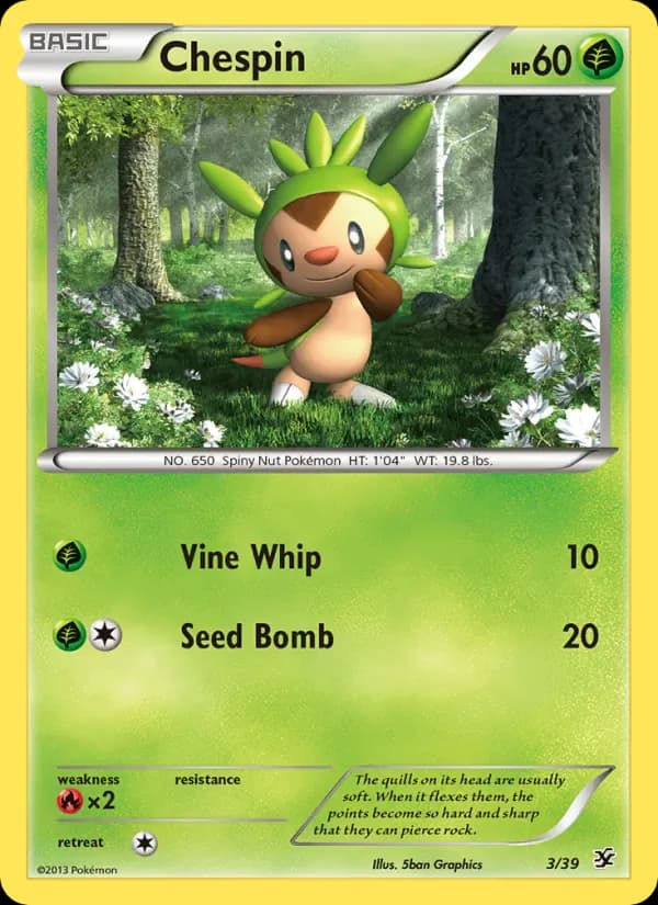 Chespin 3/39 from Kalos Starter Set