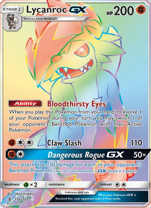 Lycanroc GX 156/145 from Guardians Rising