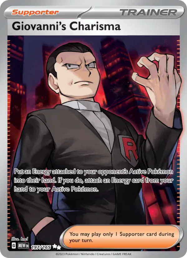 Giovanni's Charisma 197/165 from Pokemon 151