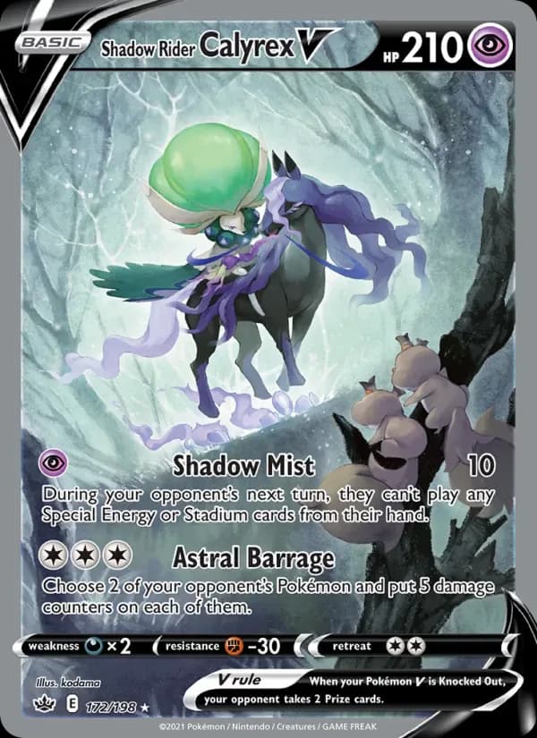 Shadow Rider Calyrex V 172/198 from Chilling Reign