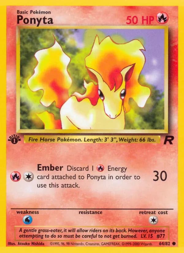 Ponyta 64/82 from Team Rocket