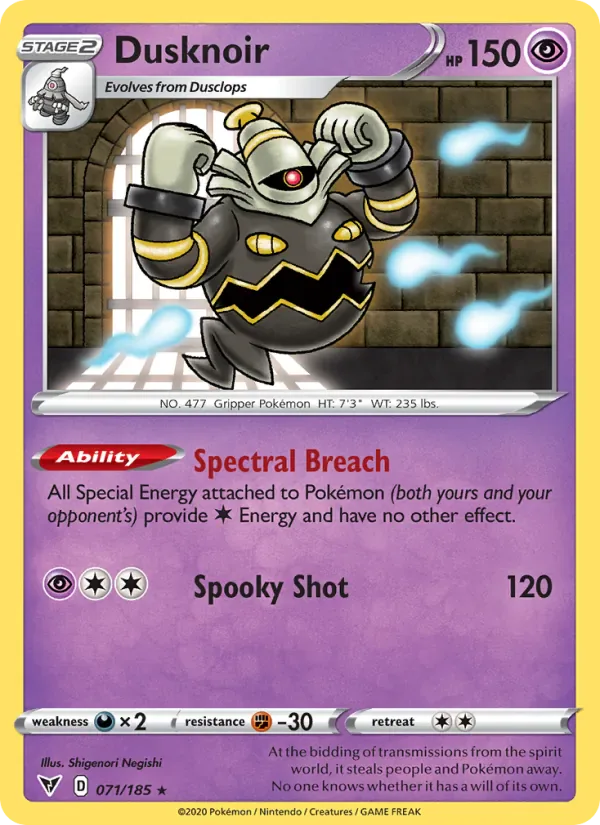Dusknoir 71/185 from Vivid Voltage