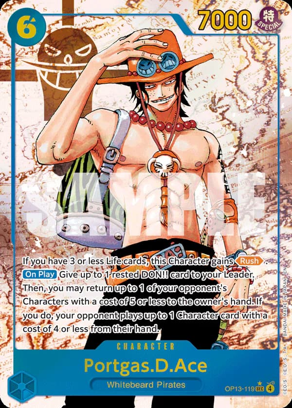 Portgas.D.Ace OP13-119 Official alternate printing 1