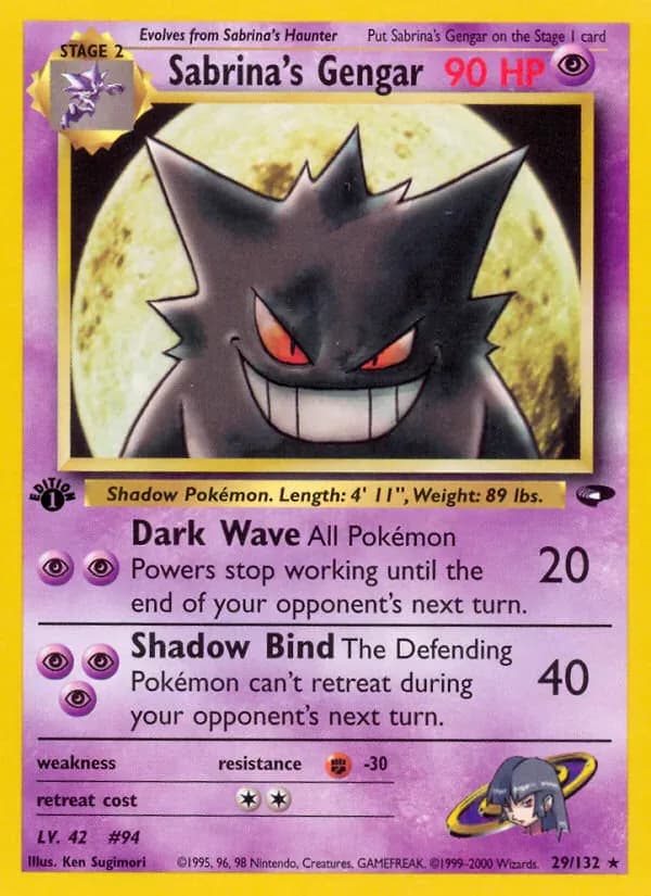 Sabrina's Gengar 29/132 from Gym Challenge