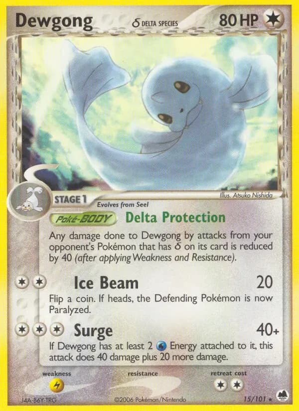 Dewgong δ 15/101 from EX Dragon Frontiers