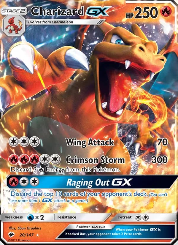 Charizard GX 20/147 from Burning Shadows