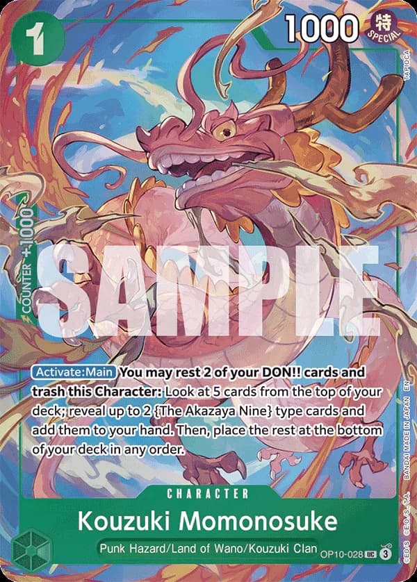 Kouzuki Momonosuke OP10-028 Official alternate printing 1