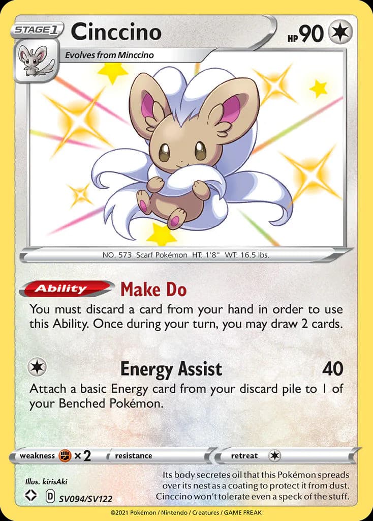 Cinccino SV094/SV122 from Shining Fates