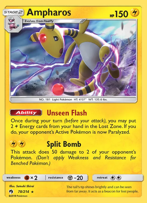 Ampharos 78/214 from Lost Thunder