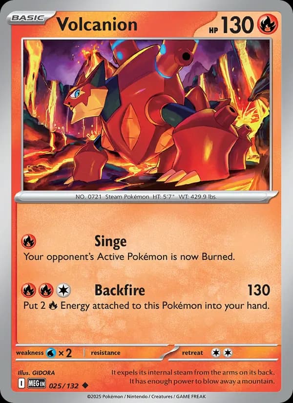 Volcanion 025/132 from Mega Evolution