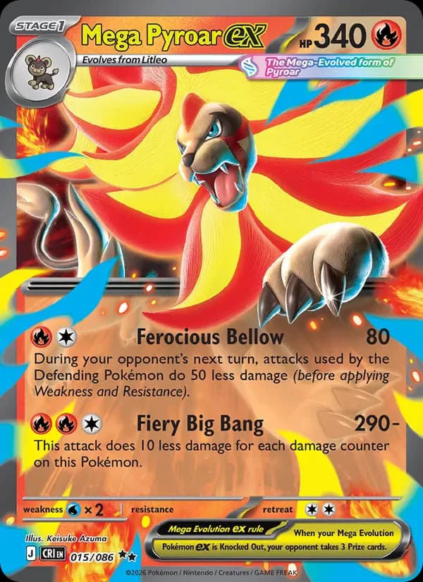Mega Pyroar ex 015/86 from Chaos Rising